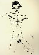 Egon Schiele Nude Self Portrait Sweden oil painting artist